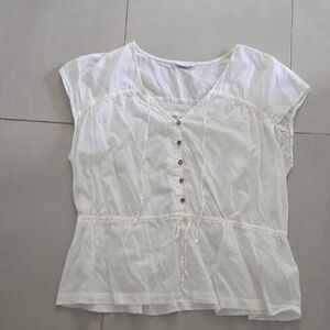 VENUS Cream Button-Down Blouse